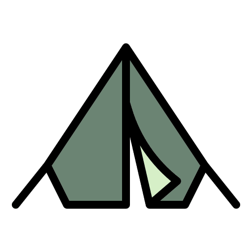 Tent camp outdoor tent icon