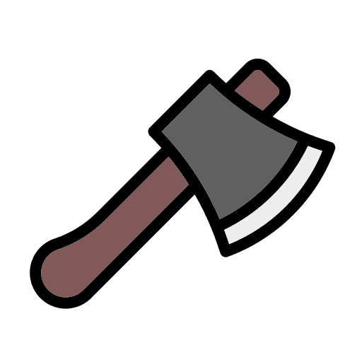Axe camp camping travel icon