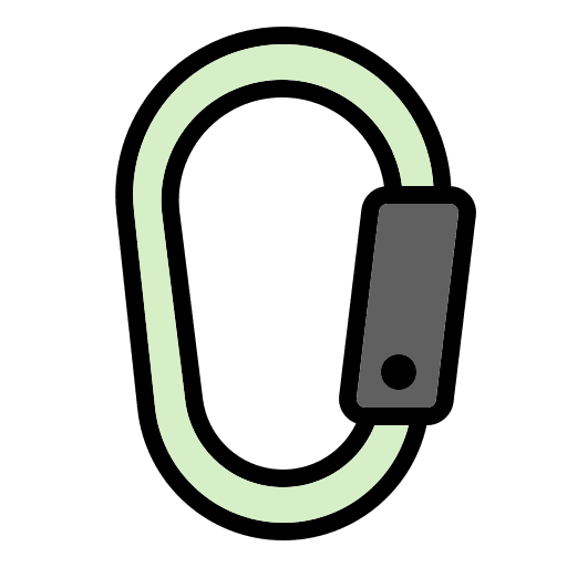 Carabiner camping outdoor travel icon Carabiner camping outdoor travel icon