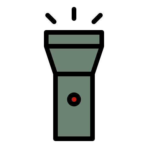 Flashlight travel adventure vacation icon Flashlight travel adventure vacation icon