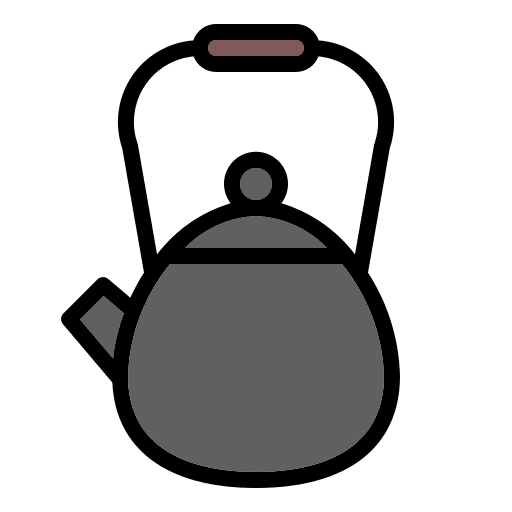 Kettle camp camping travel icon