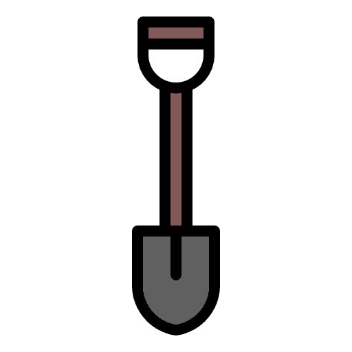 Shovel journey travel construction and tools icon Shovel journey travel construction and tools icon