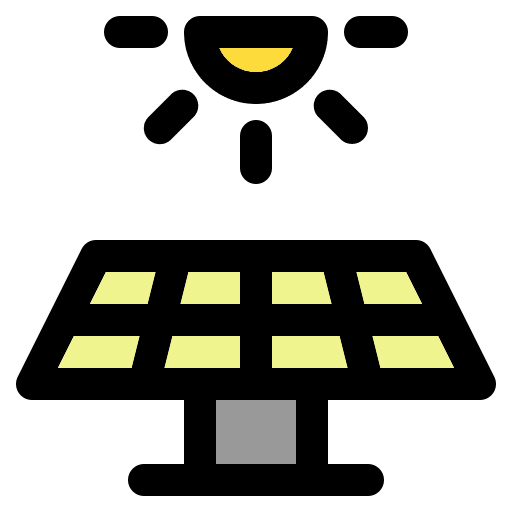 Solar panel green energy ecology and environment solar panel icon