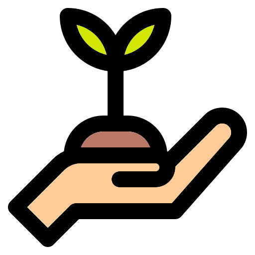 Plant eco hand eco friendly icon