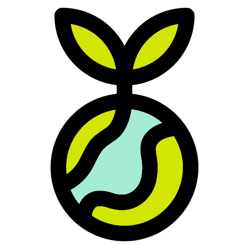 World sustainable nature plant icon World sustainable nature plant icon