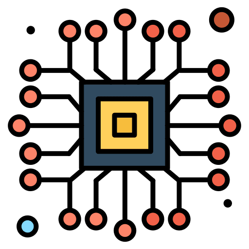 Chip cpu tower power ram icon