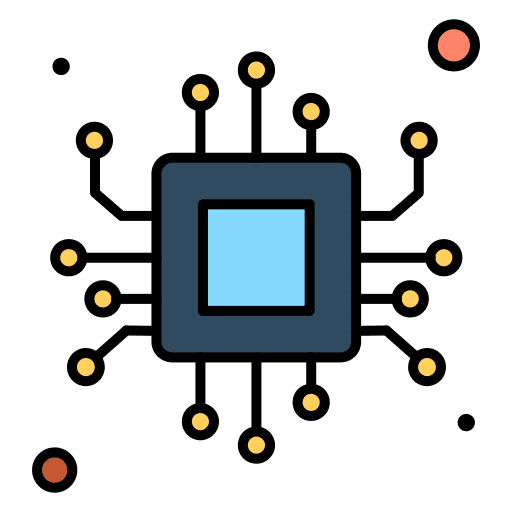 Chipset ram chip electronics icon