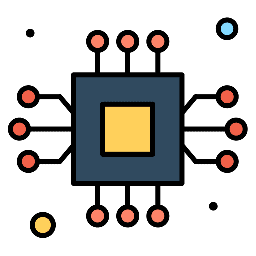 Circuit board circuit microchip technology icon