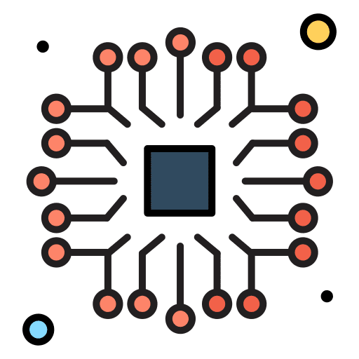 Electronics internet networking chip icon Electronics internet networking chip icon