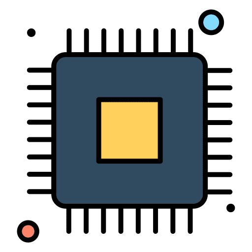 Microchip internet microchip processor icon