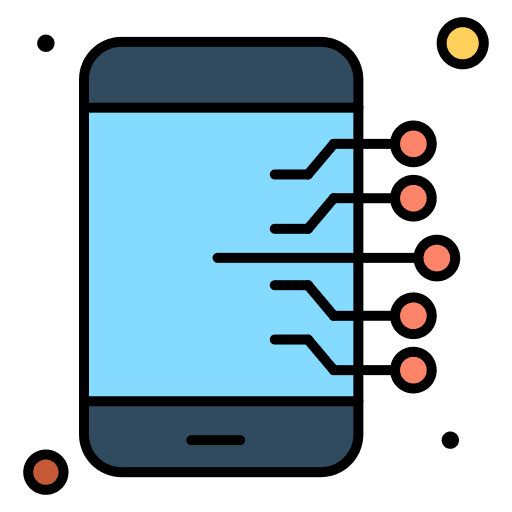 Processor electronics smart technology circuit icon