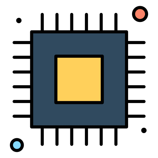 Microchip electronics processor internet icon Microchip electronics processor internet icon