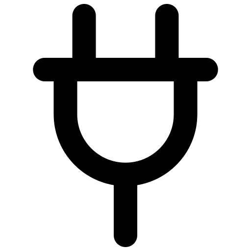 Plug power electronics socket icon
