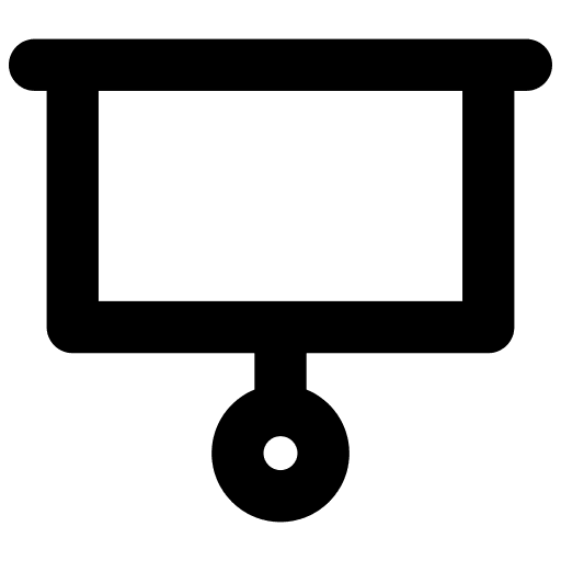 Presentation electronics projector screen conference icon