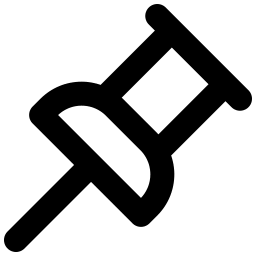Push pin tools and utensils security pin ui icon