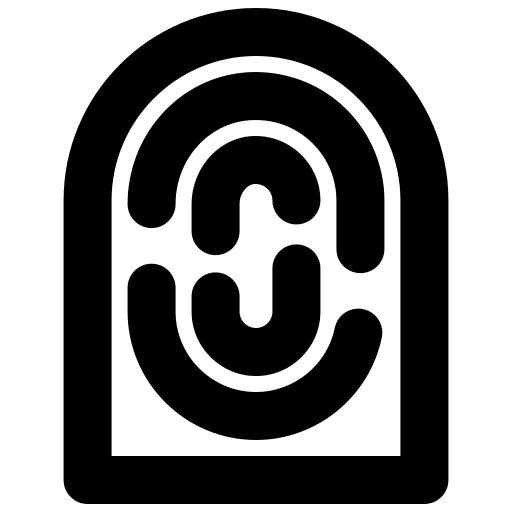 Finger print interface finger detective icon
