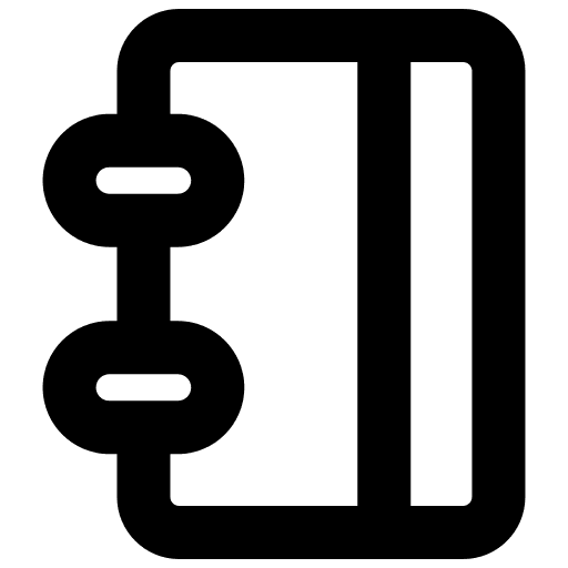 Notebook ui bookmark book icon