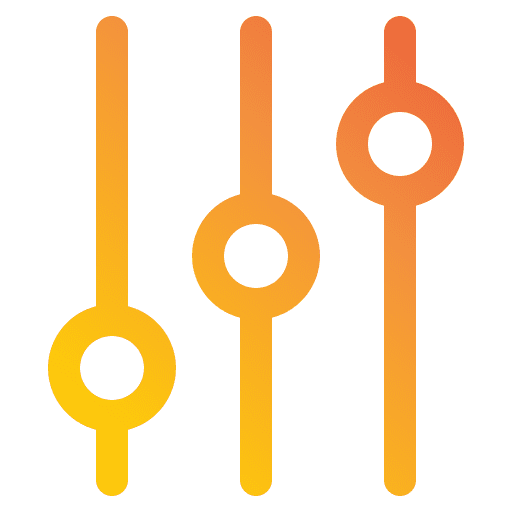 Adjust interface adjustment levels icon Adjust interface adjustment levels icon