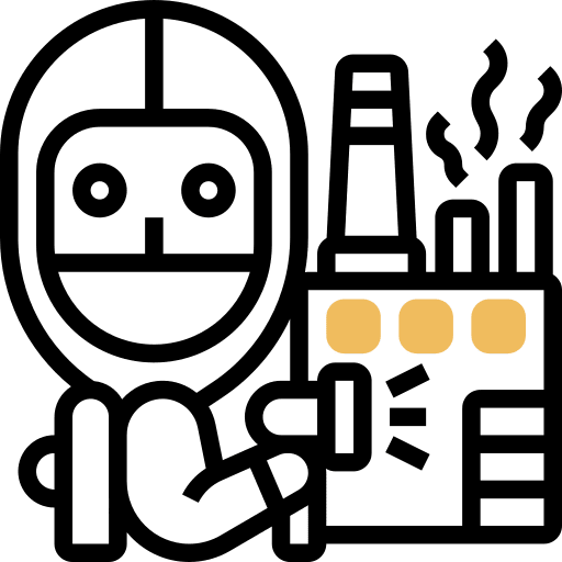 Industrial factory cleaning service powerplant icon