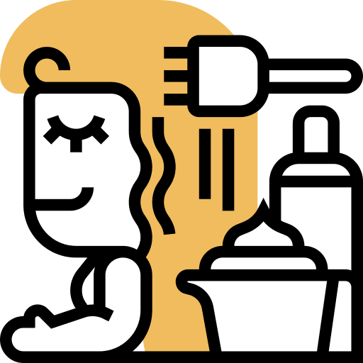 Hair dye cream color hairdresser icon
