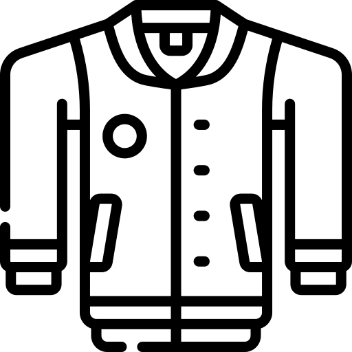 Varsity jacket garment education clothes icon