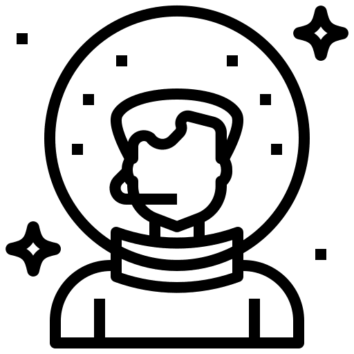 Astronaut space suit person man icon