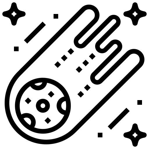 Comet miscellaneous meteor nature icon