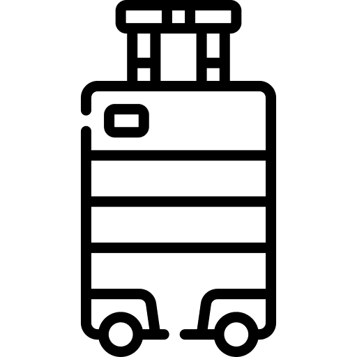 Luggage suitcase trolley trip icon
