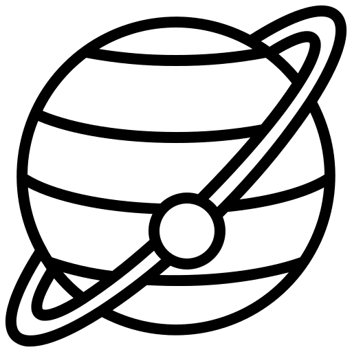 Neptune universe solar system science icon
