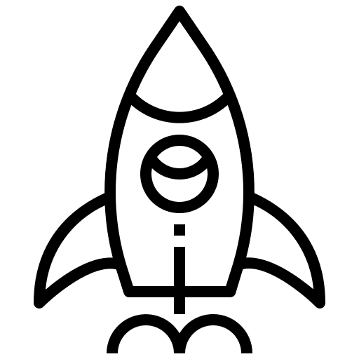 Rocket start up rocket space shuttle icon