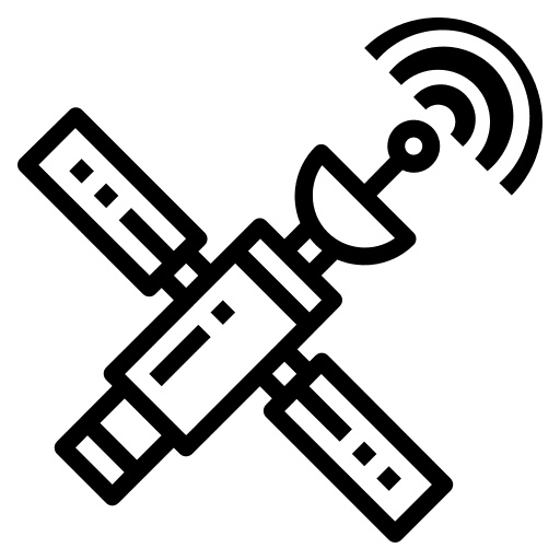 Satellite network space communications icon