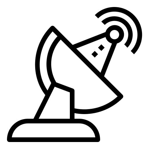 Radar communications satellite dish communication icon Radar communications satellite dish communication icon