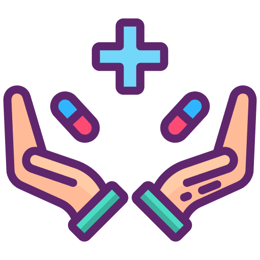 Pharmacy care support customer support icon