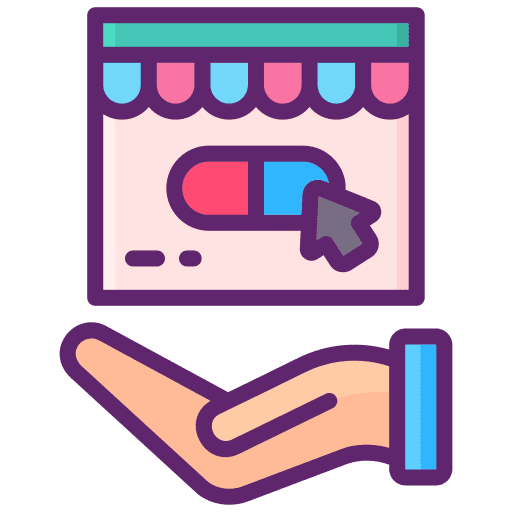 Medical buy online healthcare ecommerce icon Medical buy online healthcare ecommerce icon