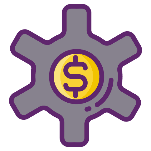 Procedure gear value chain value icon Procedure gear value chain value icon