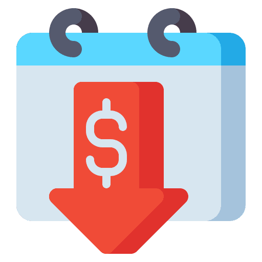 Cost fees monthly security icon