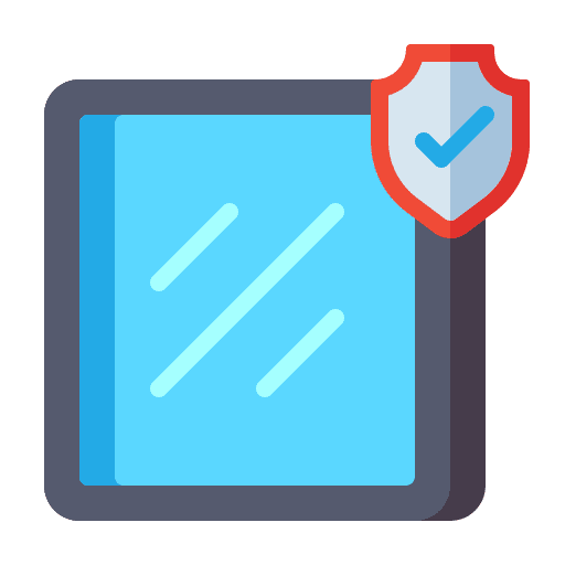 Glass security entrance home icon