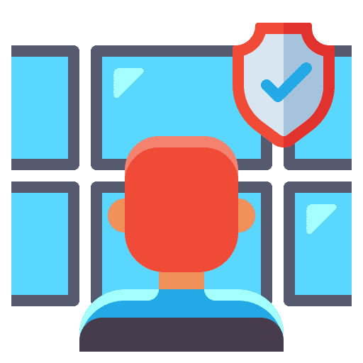Monitoring view visible security icon