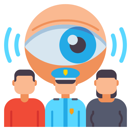 Neighborhood observe monitoring eye icon