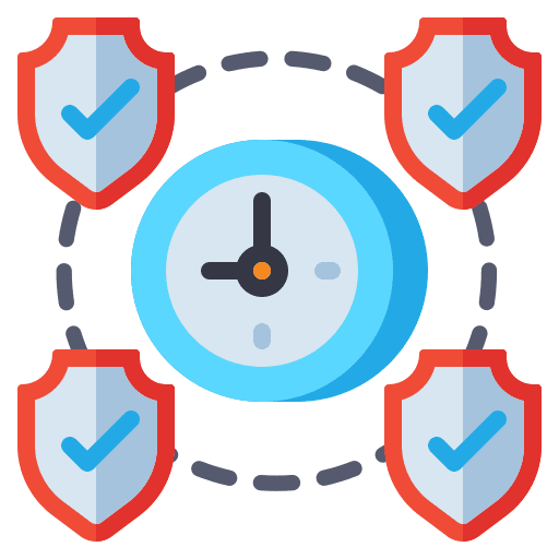 Patrol schedules professions and jobs safety icon