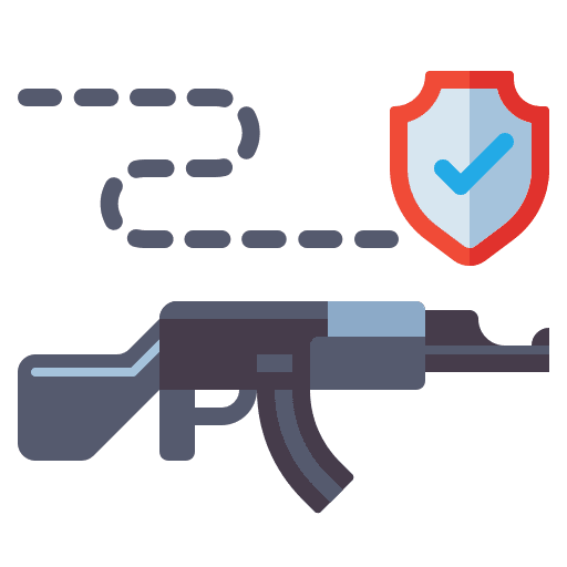 Patrol service weapon armed icon