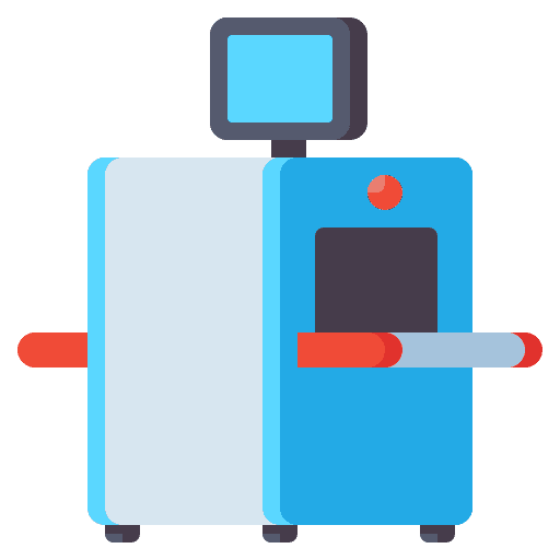 Scanner suitcase security security control icon
