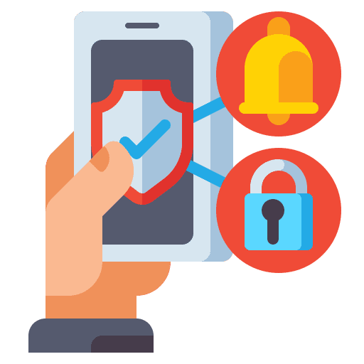Security system safety monitoring security system icon