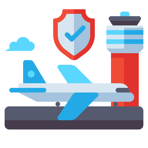 Security travel security plane icon