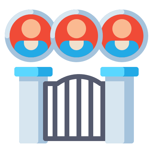 Gate building gate access icon