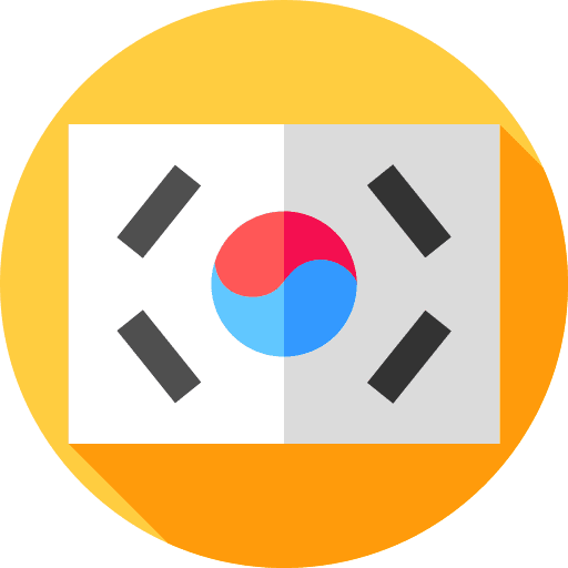 Korea flag nation world icon