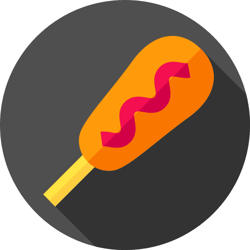 Corndog meal sausage mustard icon
