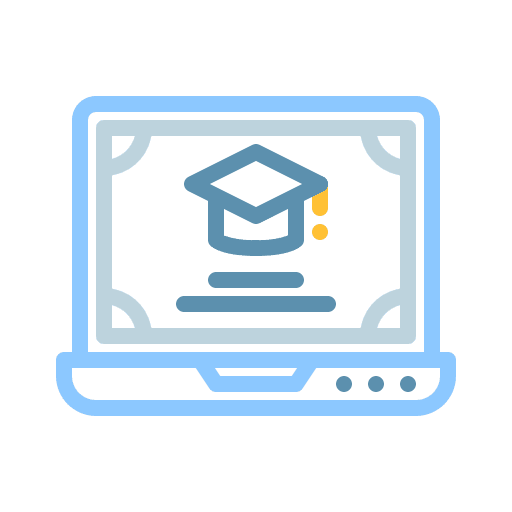 Certificate education student computer icon