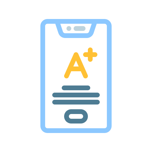 Grade smartphone digital learning elearning icon