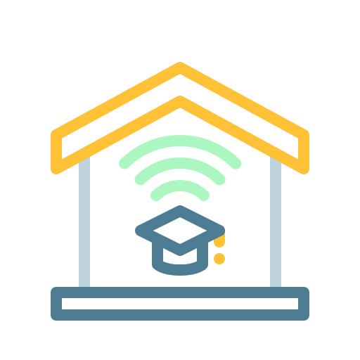 Homeschooling online learning course internet icon